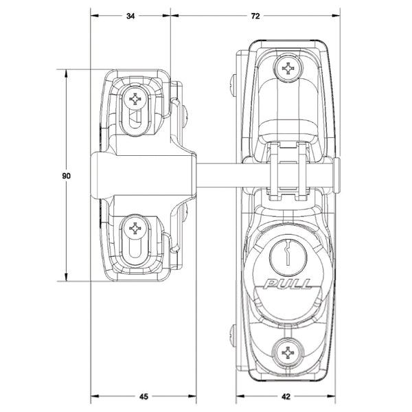 SUMO GRAVITY LATCH DOUBLE SIDE BLACK