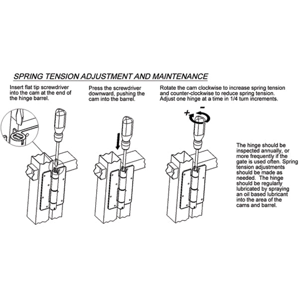 5-3/4" SPRING HINGE - ALUM - BLACK - SINGLE