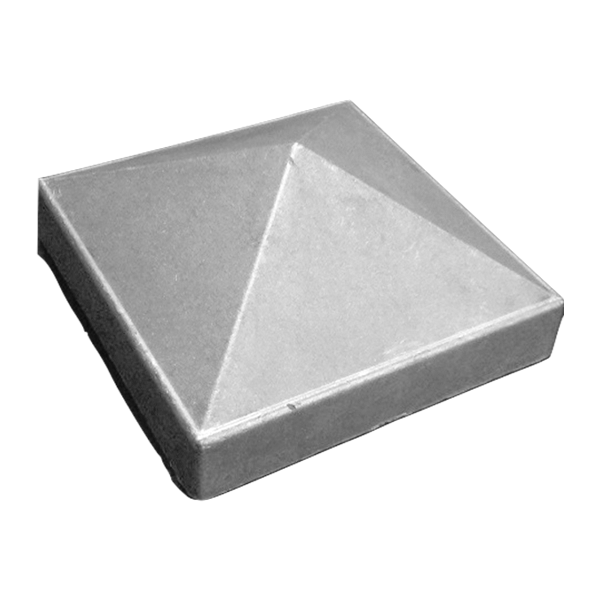 4" PYRAMID POST CAP - DIE CAST - ALUM