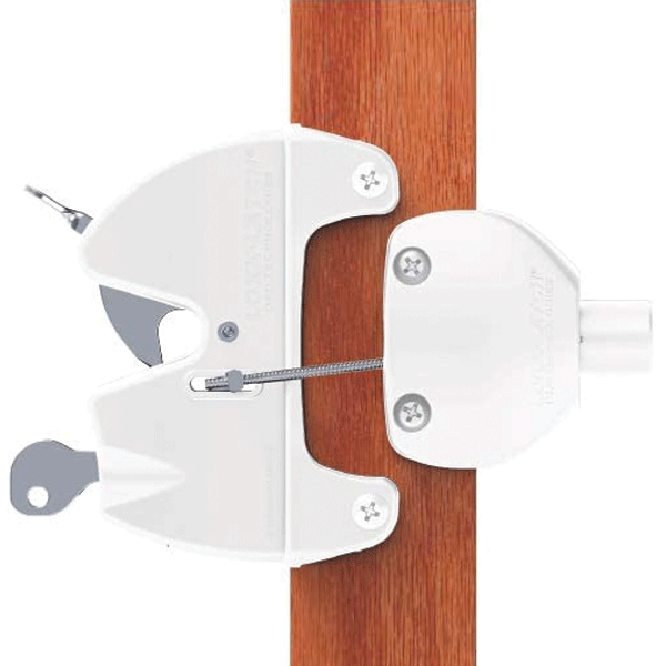 D&D LOKKLATCH - GRAVITY LATCH with EXTERNAL ACCESS KIT - WHITE