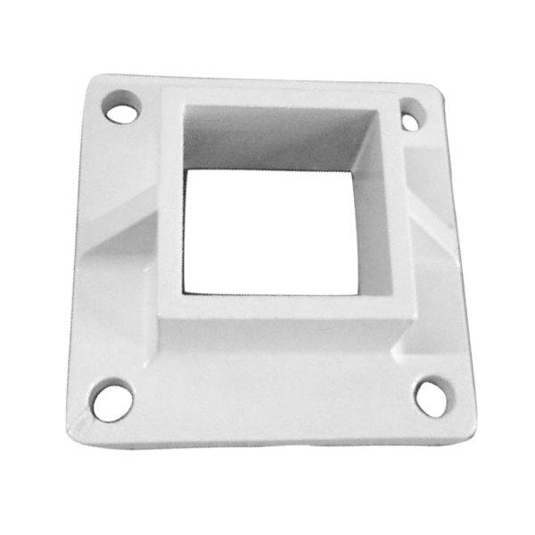 2" SQ SHOE HEAVY DUTY FLANGED - WHITE