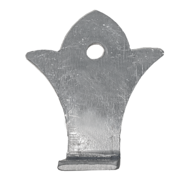 WELD TAB - 2-3/4" X 2-5/8" - FLEUR DE LIS with ANGLE