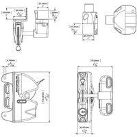 Thumbnail for D&D LOKKLATCH - GRAVITY LATCH with EXTERNAL ACCESS KIT - WHITE