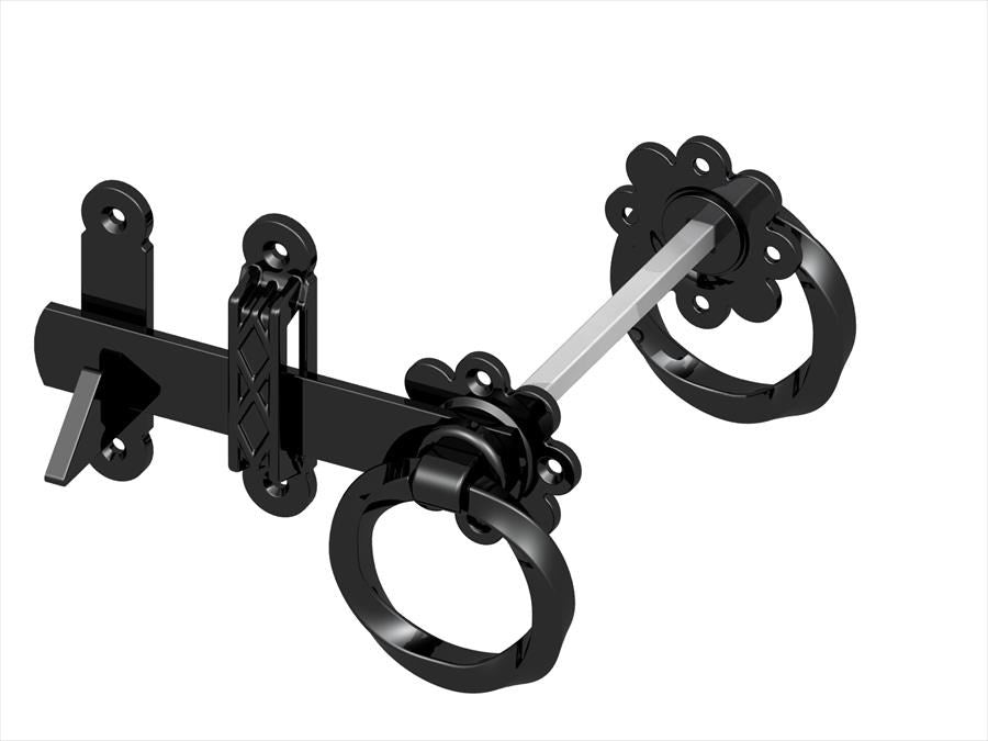 TWISTED RING GATE LATCH - BLACK