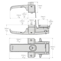 Thumbnail for D&D LOKKLATCH MAGNETIC DUAL-SIDED -  PUSH/PULL HANDLE - BRUSHED METALLIC