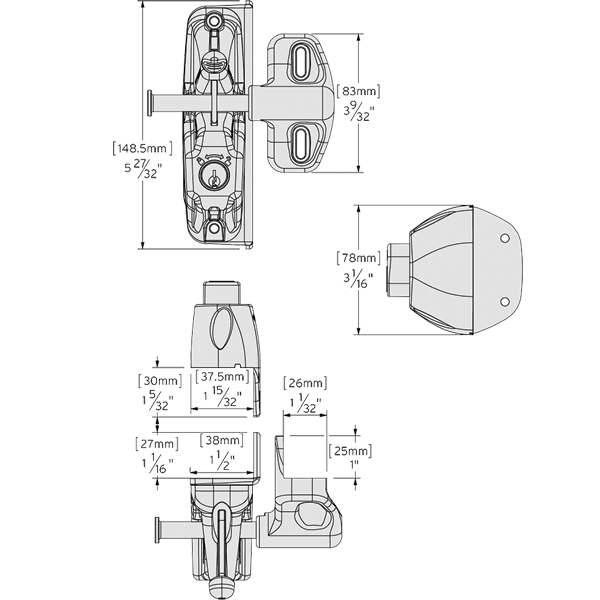 D&D LOKKLATCH - DELUXE GRAVITY LATCH - WHITE