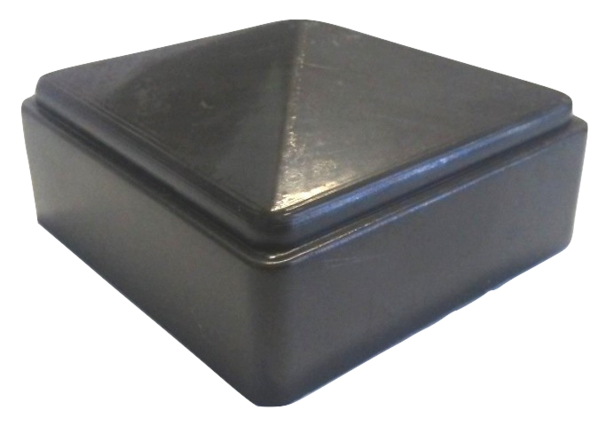 2-1/2" SQ PYRAMID CAP - PLASTIC - BRONZE