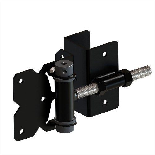 WRAP AROUND SPRING HINGE fits 2" FRAME - SELF-CLOSING - STAINLESS STEEL - BLACK