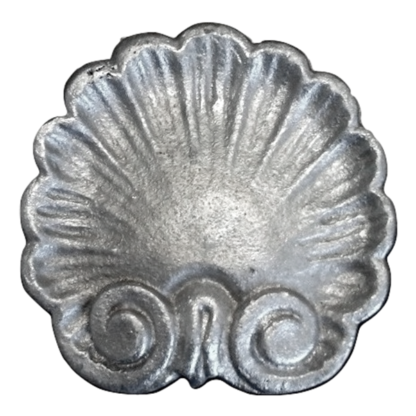 3-3/4" OD ROSETTE - SEA SHELL - FLAT BACK