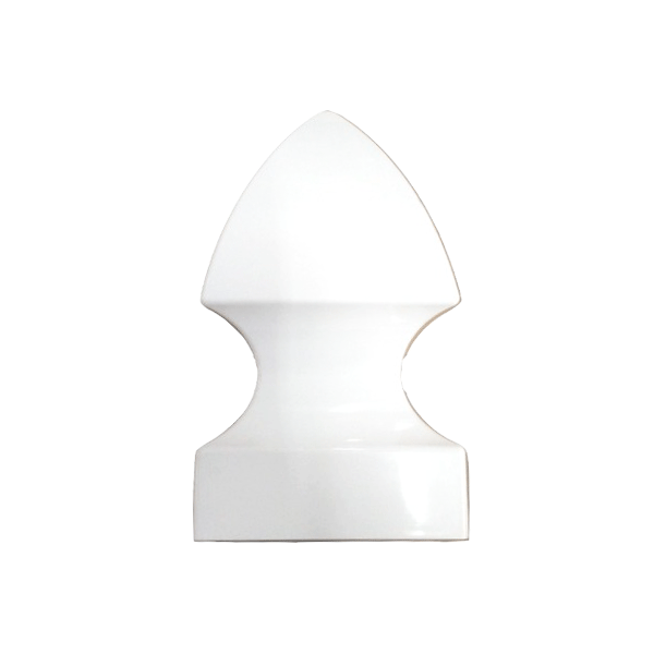 5" GOTHIC POST CAP - PVC - WHITE