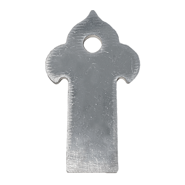 WELD TAB - 3-1/2" X 2" - ALUM - FLEUR DE LIS